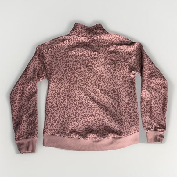 Tek Gear Ultrasoft Fleece Leopard Quarter Zip Pullover Women’s M Pink Cheetah - Picture 2 of 10